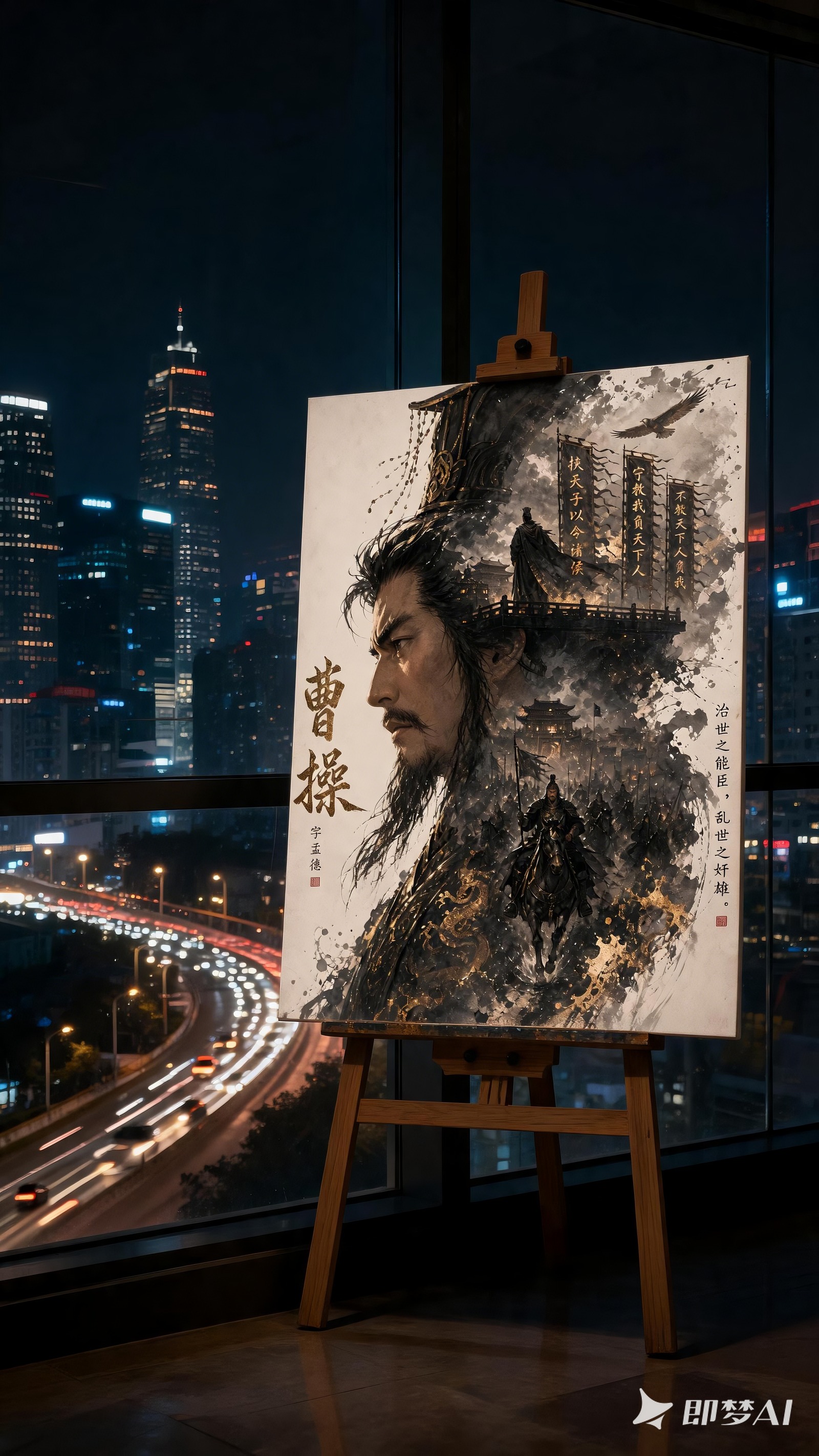 曹操海报画架样机